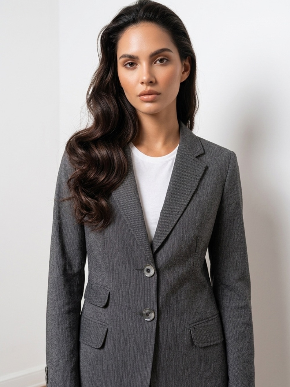 Iris Setlakwe Charcoal Pinstripe Blazer